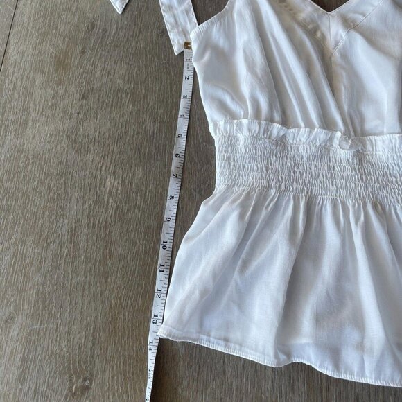 Do & Be Size Small S  White‎ Tank Sleeveless Blouse Shirt Tank Top Scrunched - Picture 3 of 7